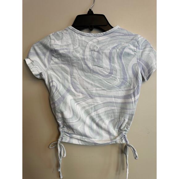 Hollister Pastel Swirl Ruched Baby Tee XS - Picture 5 of 7